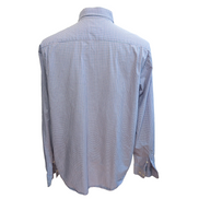 Lacoste chemise lilas bleu carreaux crocodile vert taille 44 XXL