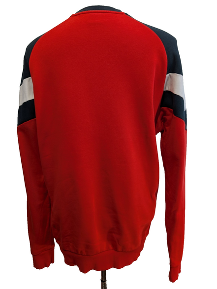 Sweat PUMA Homme L Rouge Noir Blanc Col Rond Sport Logo Vintage