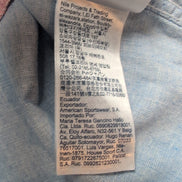 Chemise Tommy Hilfiger Homme Taille S Bleu Clair Lin Coton Logo Brodé