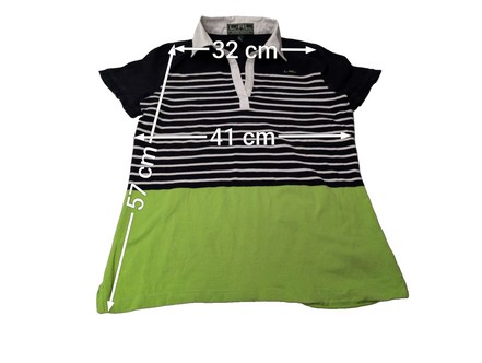 Polo manches courtes Lauren Active Ralph Lauren femme S vert rayures marine