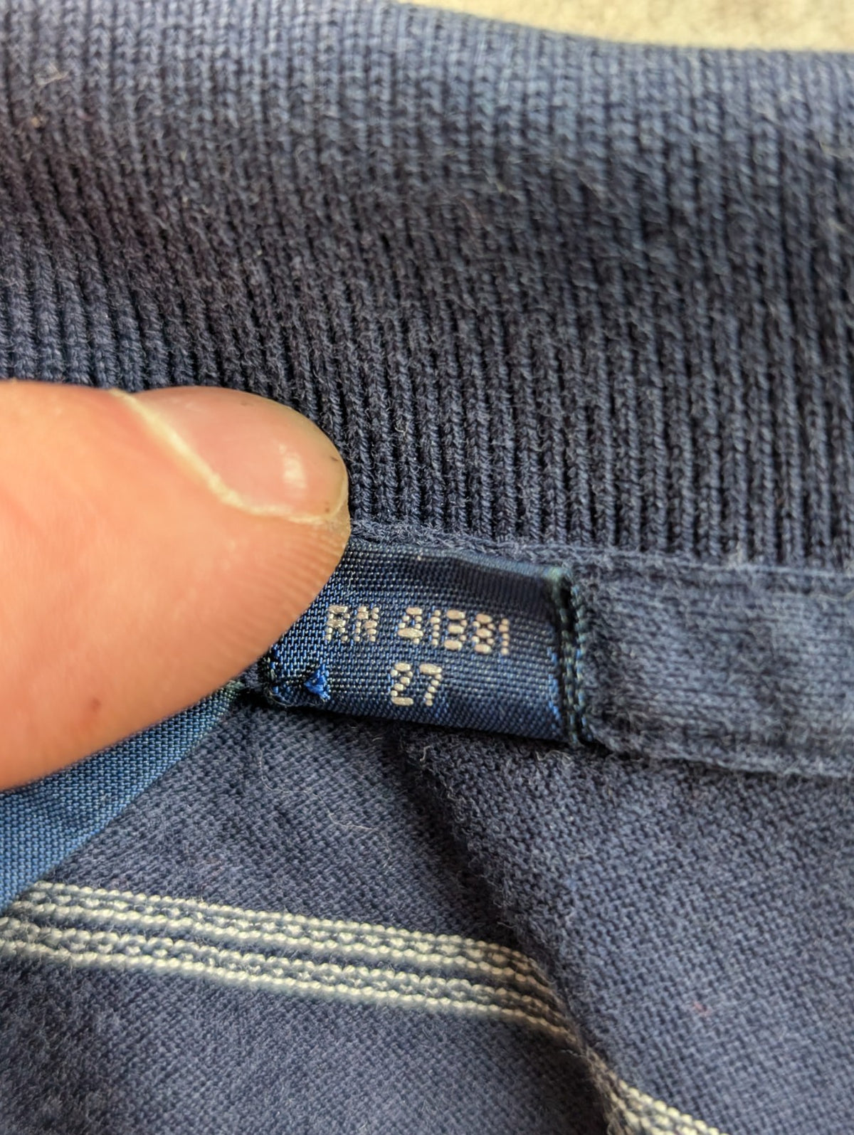 Polo manches courtes Polo Ralph Lauren Golf XL marine rayures jaunes coton Pima