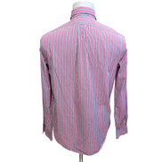 Chemise Ralph Lauren Custom Fit M bleu ciel rayures logo bleu coton