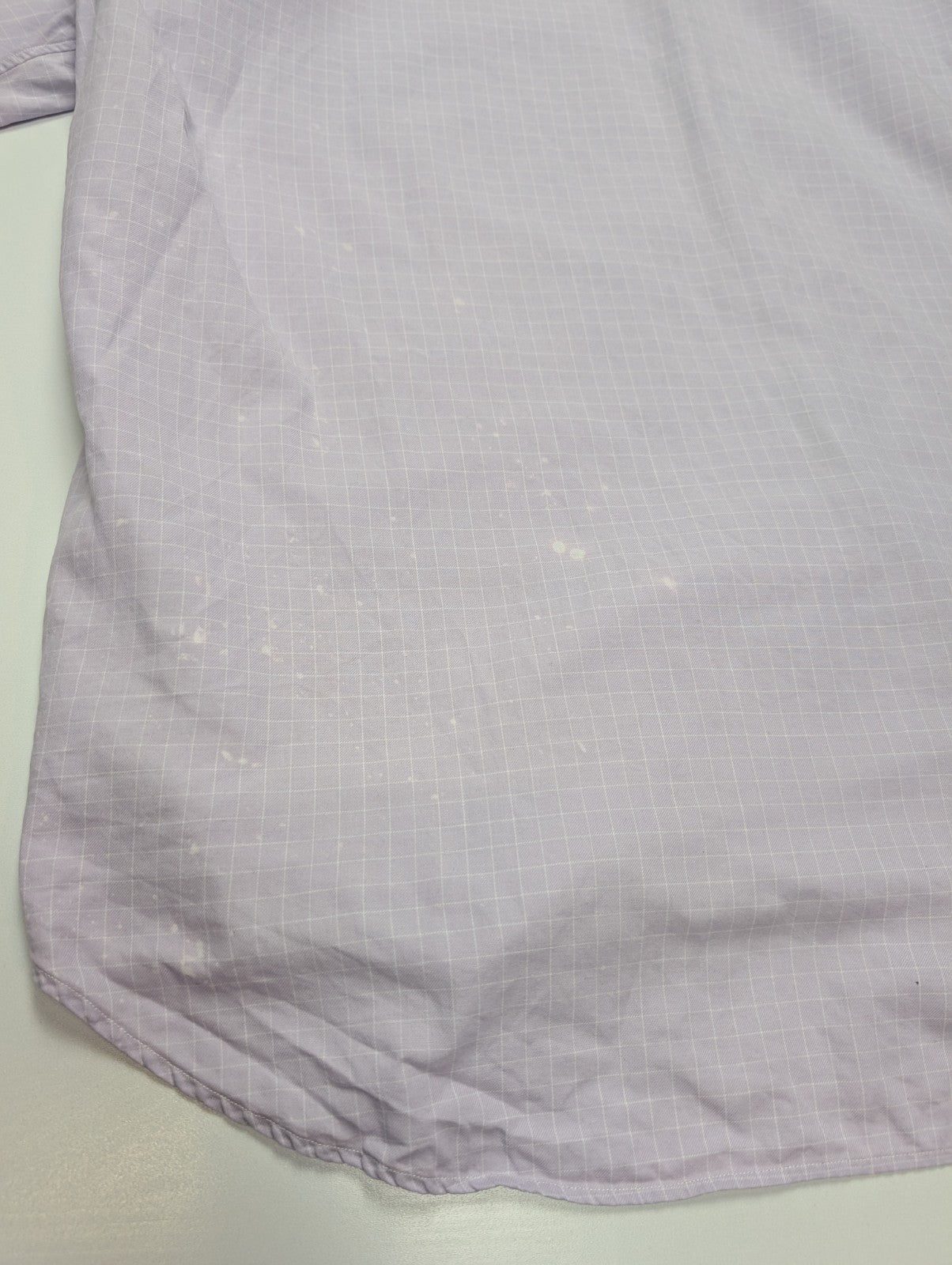 Chemise Polo Ralph Lauren Shirt L XL Andrew Lila Micro-Carreaux Col Mao Officier