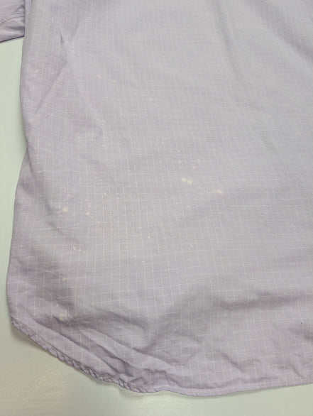 Chemise Polo Ralph Lauren Shirt L XL Andrew Lila Micro-Carreaux Col Mao Officier