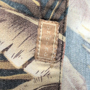 Chemise Hawaïenne Joe Marlin Rayonne Feuillage Marron XXL manches courtes