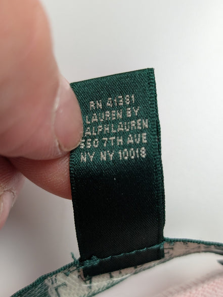 Débardeur femme Lauren Ralph Lauren 3X XXXL rose pâle coton liens côtés