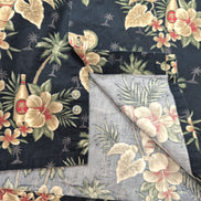 Chemise hawaïenne Pierre Cardin taille L bleu nuit cocktail 100% coton