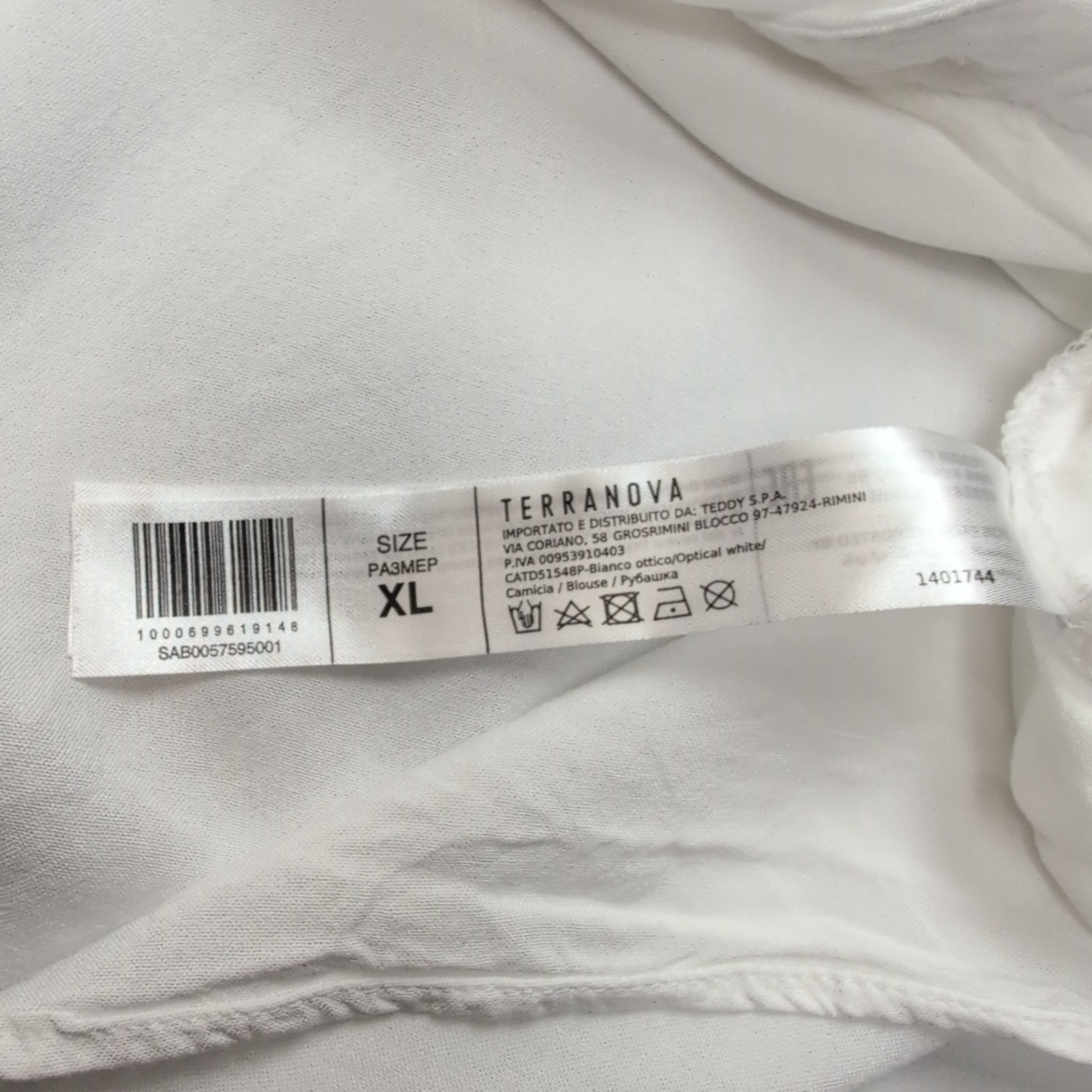 Chemise Terranova Femme Taille XL Blanche 100% Viscose Neuve Sans Étiquette