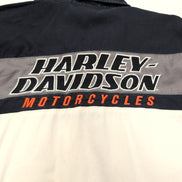 Chemise Harley Davidson L Noire Blanche Brodée Moto Motard manches longues