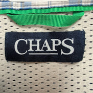 Chemise Chaps à Carreaux Bleus avec Poche - 100% Polyester - Taille LG