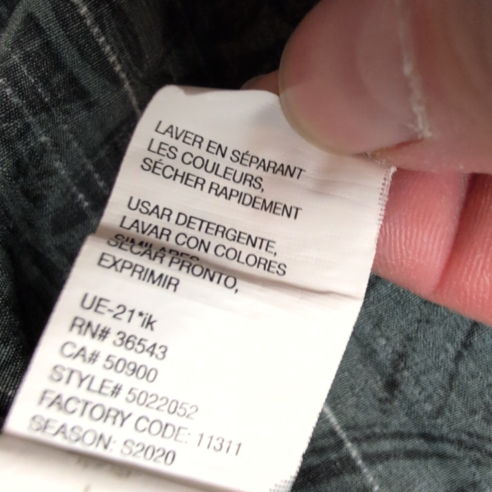 Chemise Hawaïenne Manches Courtes Van Heusen Noir Feuillage L