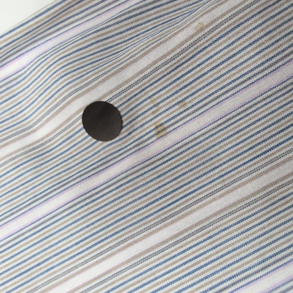 Chemise Lacoste XL Bleu Rayures Made in Hong Kong 100% Coton Été