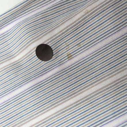 Chemise Lacoste XL Bleu Rayures Made in Hong Kong 100% Coton Été