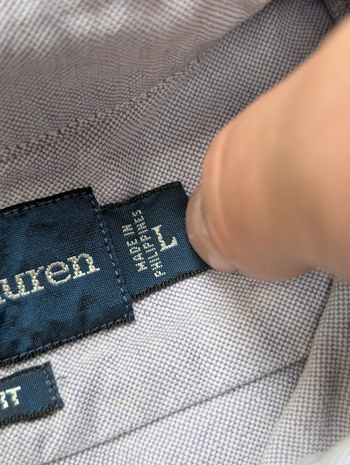 Chemise Ralph Lauren L Lilas Oxford Custom Fit Shirt Button Down Manches Longues
