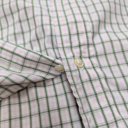 Chemise Nautica verte à carreaux avec poche manches courtes 100% coton taille XL