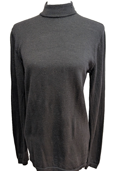 Pull Col Montant Armani Jeans - 100% Laine Italienne - Noir - Taille M