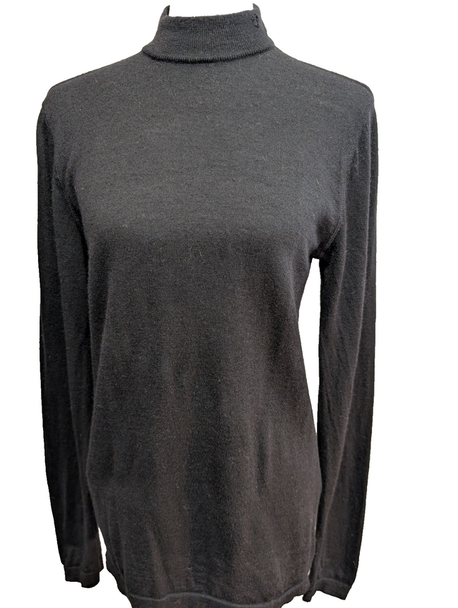 Pull Col Montant Armani Jeans - 100% Laine Italienne - Noir - Taille M