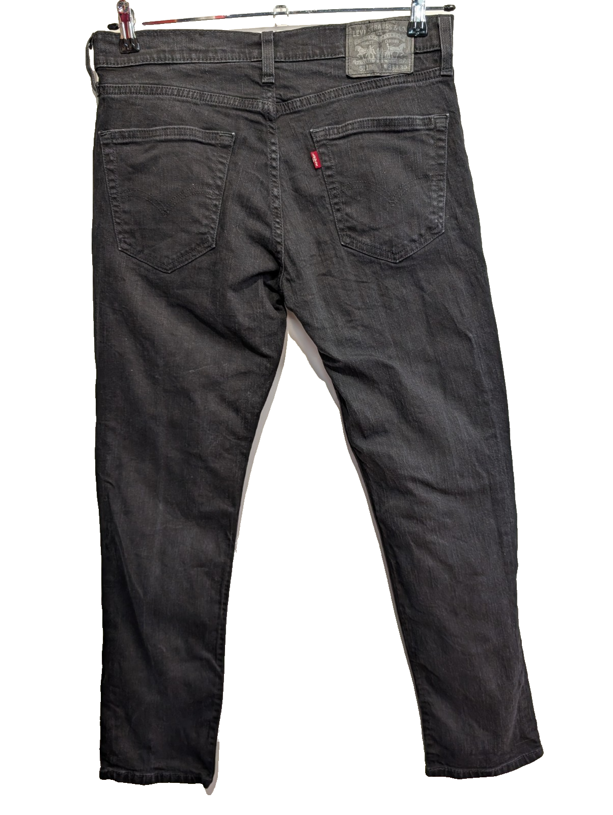 Jean Levi's 511 Slim Fit Homme W33 L30 Noir Stretch Denim Excellent État vintage