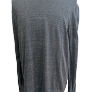 Pull GAP L bleu chiné col rond 80% coton maille fine léger