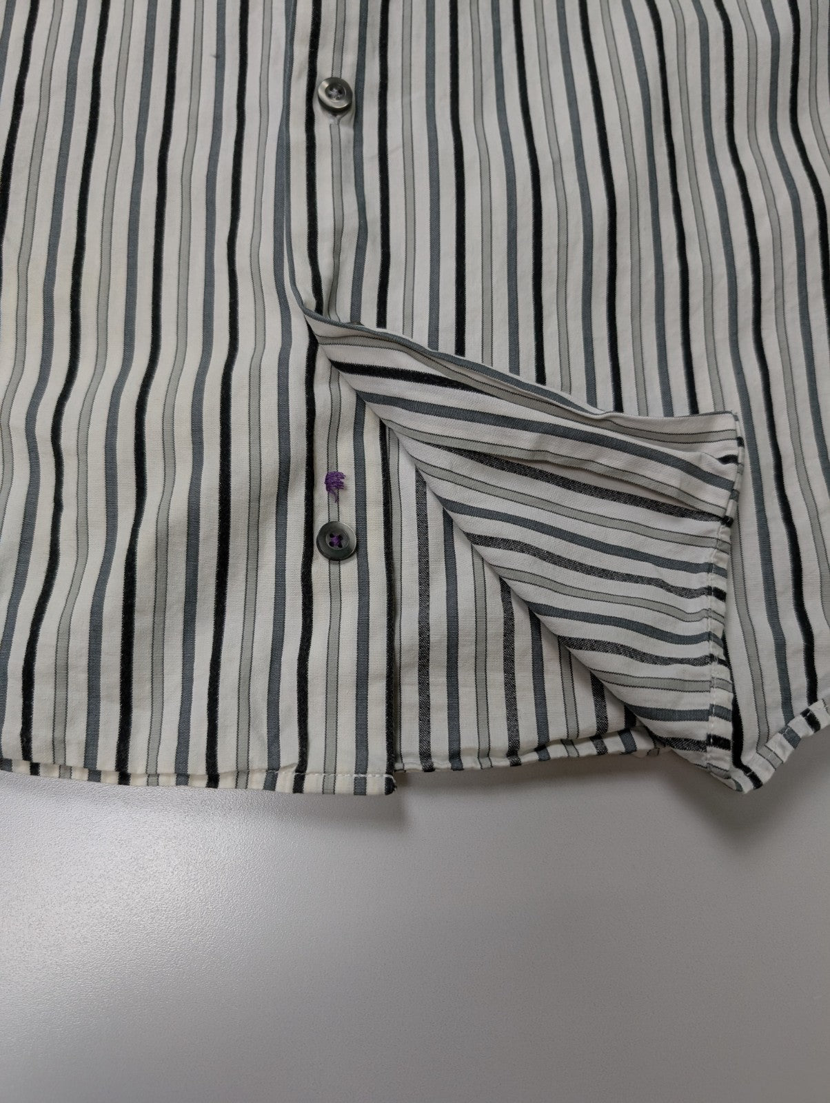 Chemise GAP blanche à rayures noires taille L #103msch