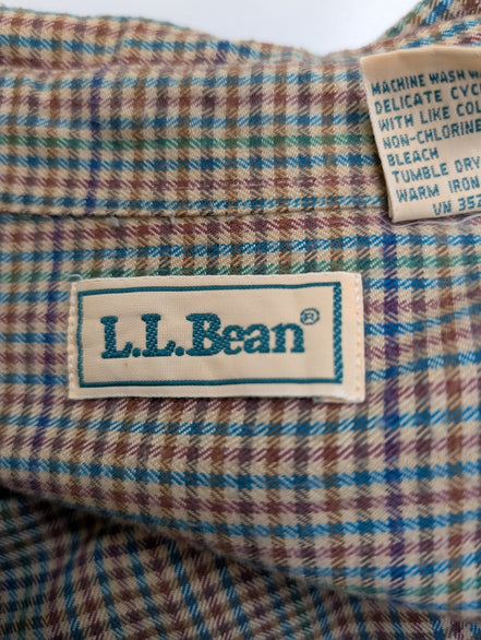Chemise L.L.Bean T.XXL TALL Flanelle Épaisse Vintage Carreaux MULTICOULEUR