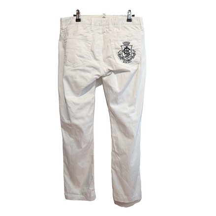 Pantalon Chino Polo Ralph Lauren Blanc Stretch 5 Poches Taille 29x34