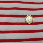 Polo manches courtes Polo Ralph Lauren XL blanc rayures rouges logo bleu