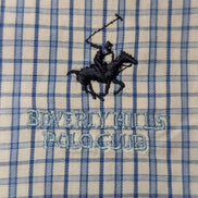 Chemise Beverly Hills Polo Club bleu petits carreaux taille L #114msch