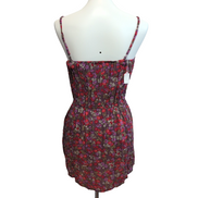 Robe d'été Femme Fleurie Violet Rose Bretelles Réglables Bohème XS/S