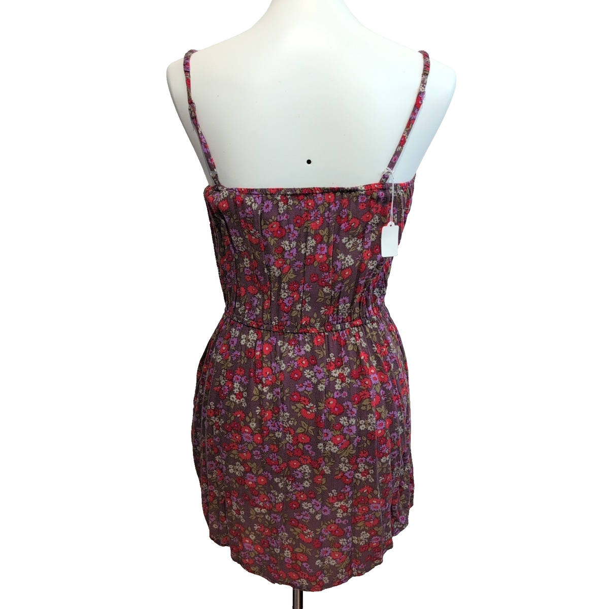 Robe d'été Femme Fleurie Violet Rose Bretelles Réglables Bohème XS/S