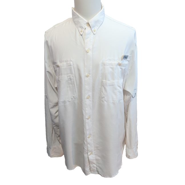 Chemise COLUMBIA Homme XL/XXL Blanche Technique Omni-Shade Manches Longues