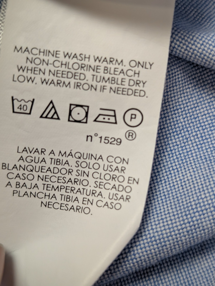 Chemise Ralph Lauren bleue manches courtes logo bleu avec poche taille M oxford 