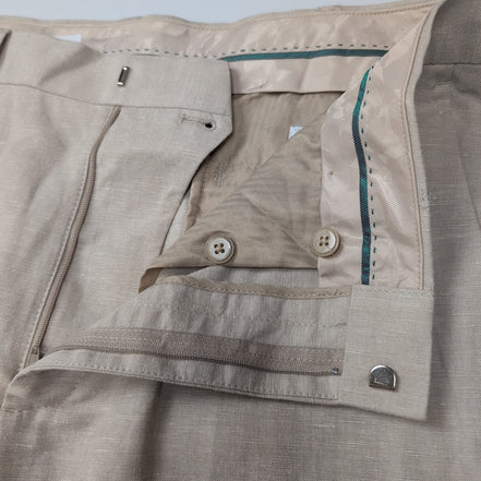 Pantalon Cuba Vera Lin Mélangé Crème Chino Taille W36 L32