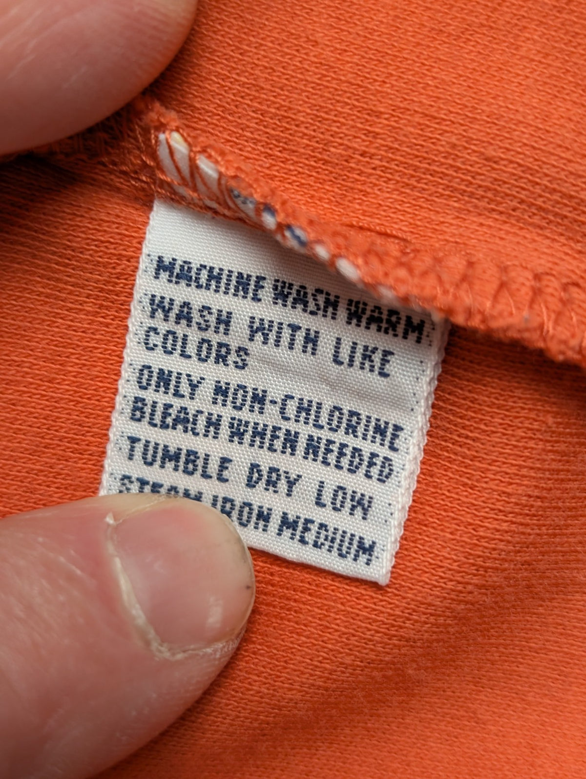 Polo manches courtes Polo Ralph Lauren M orange 100% coton logo bleu marine
