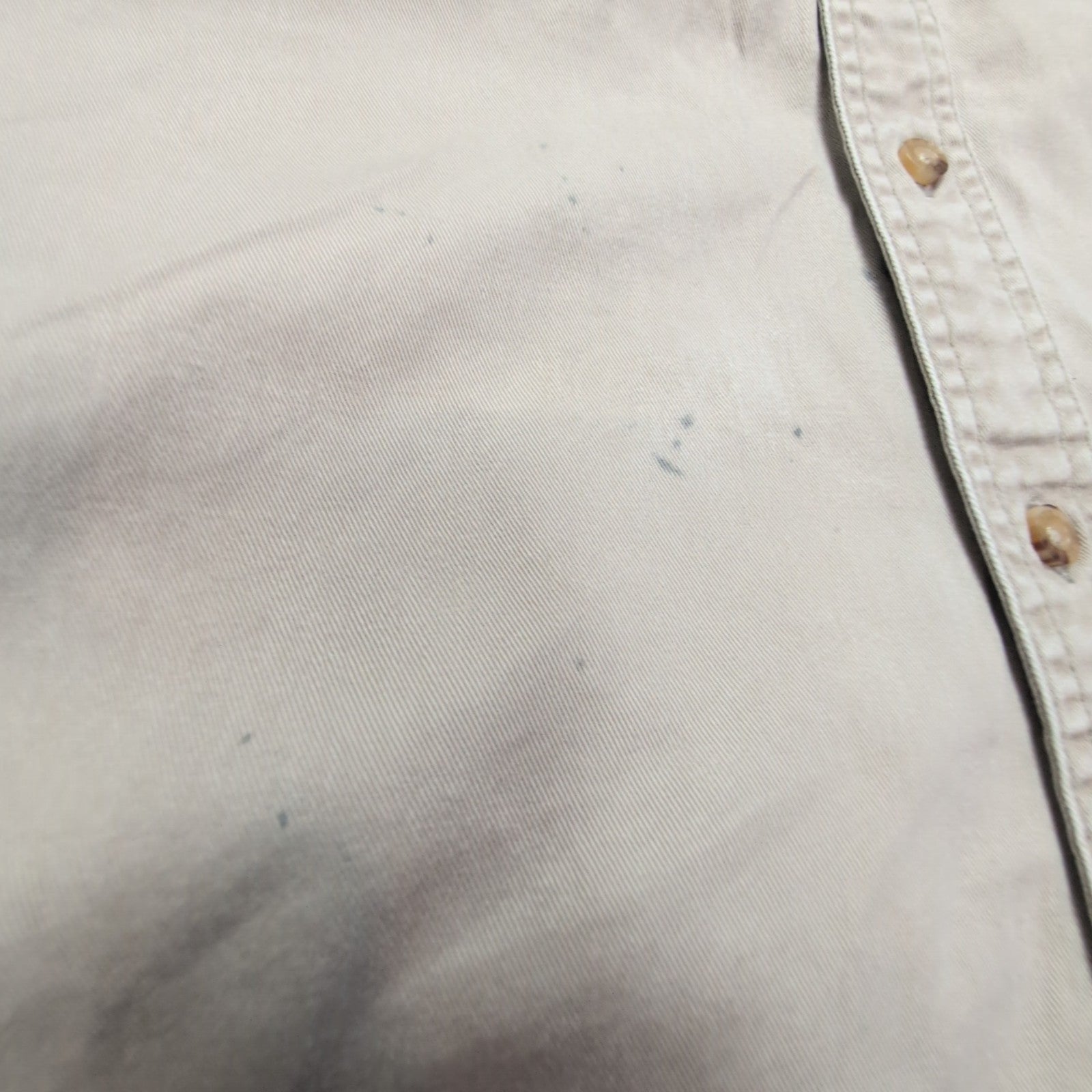 Chemise Wrangler RIGGS beige crème taille XL uni manches longues