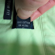 Chemise Ralph Lauren Custom Fit M Vert Pastel Logo Rose Manches Courtes
