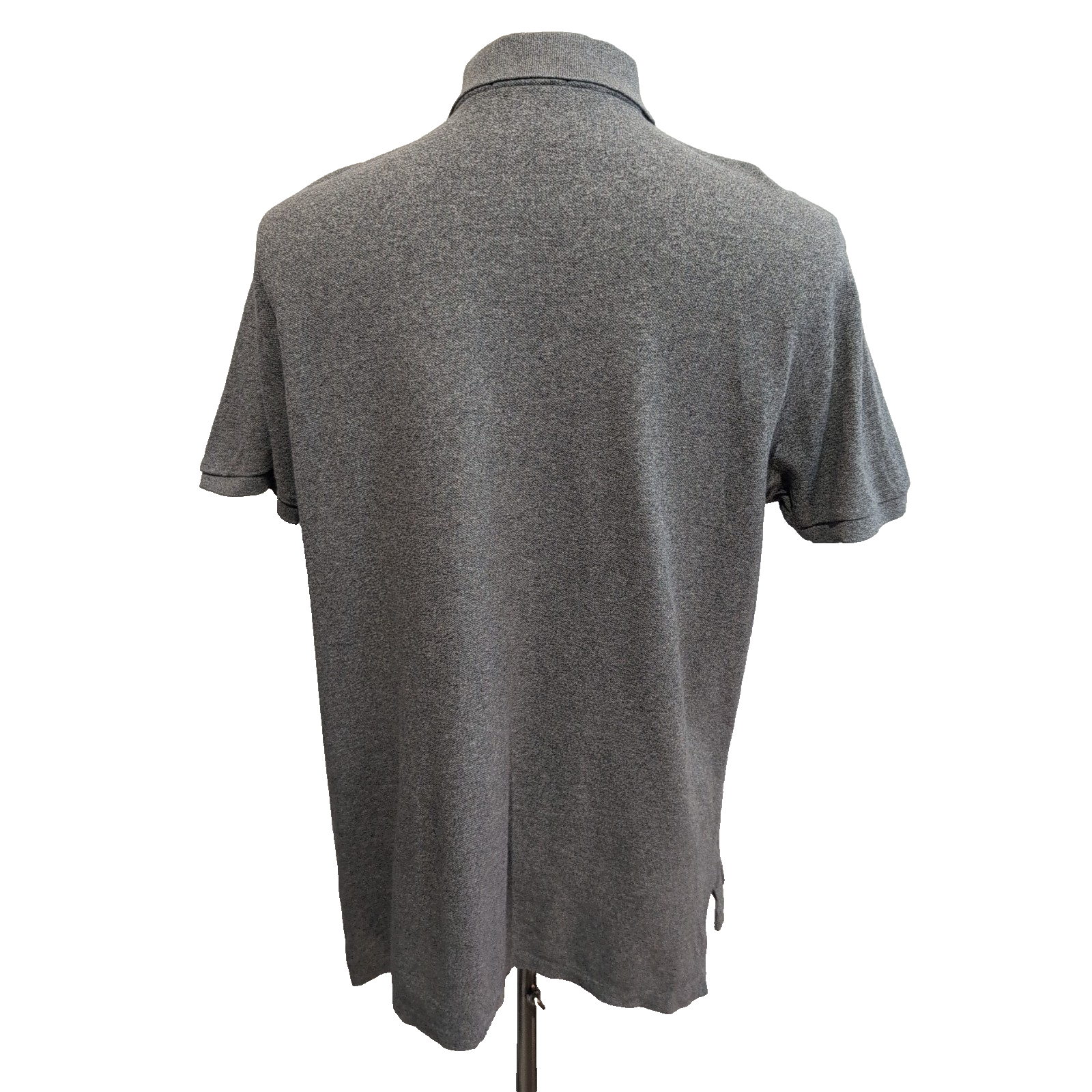 Polo Ralph Lauren Homme L Gris Logo Rouge Polo Manches Courtes Custom Fit