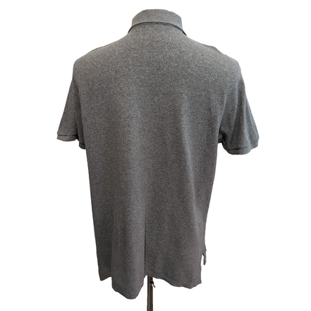Polo Ralph Lauren Homme L Gris Logo Rouge Polo Manches Courtes Custom Fit