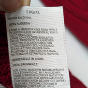 Pull Nautica Torsadé Rouge Foncé Col Rond 100% Coton Unisexe Taille XL