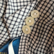 Chemise Polo Ralph Lauren XL Carreaux Noir Col Blanc Sans Logo manches longues