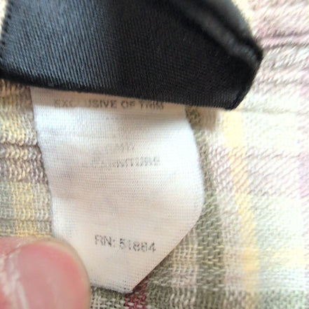 Chemise Patagonia L Marron Orange Carreaux Coton Bio Portugal manches courtes