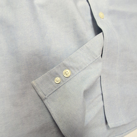 Chemise L.L. Bean bleu clair uni 1 poche manches courtes taille XL brodée homme