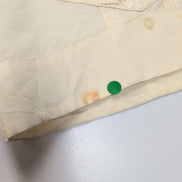 Chemise Hawaïenne Don José M Blanc Cassé 4 Poches Panama Brodée Vintage