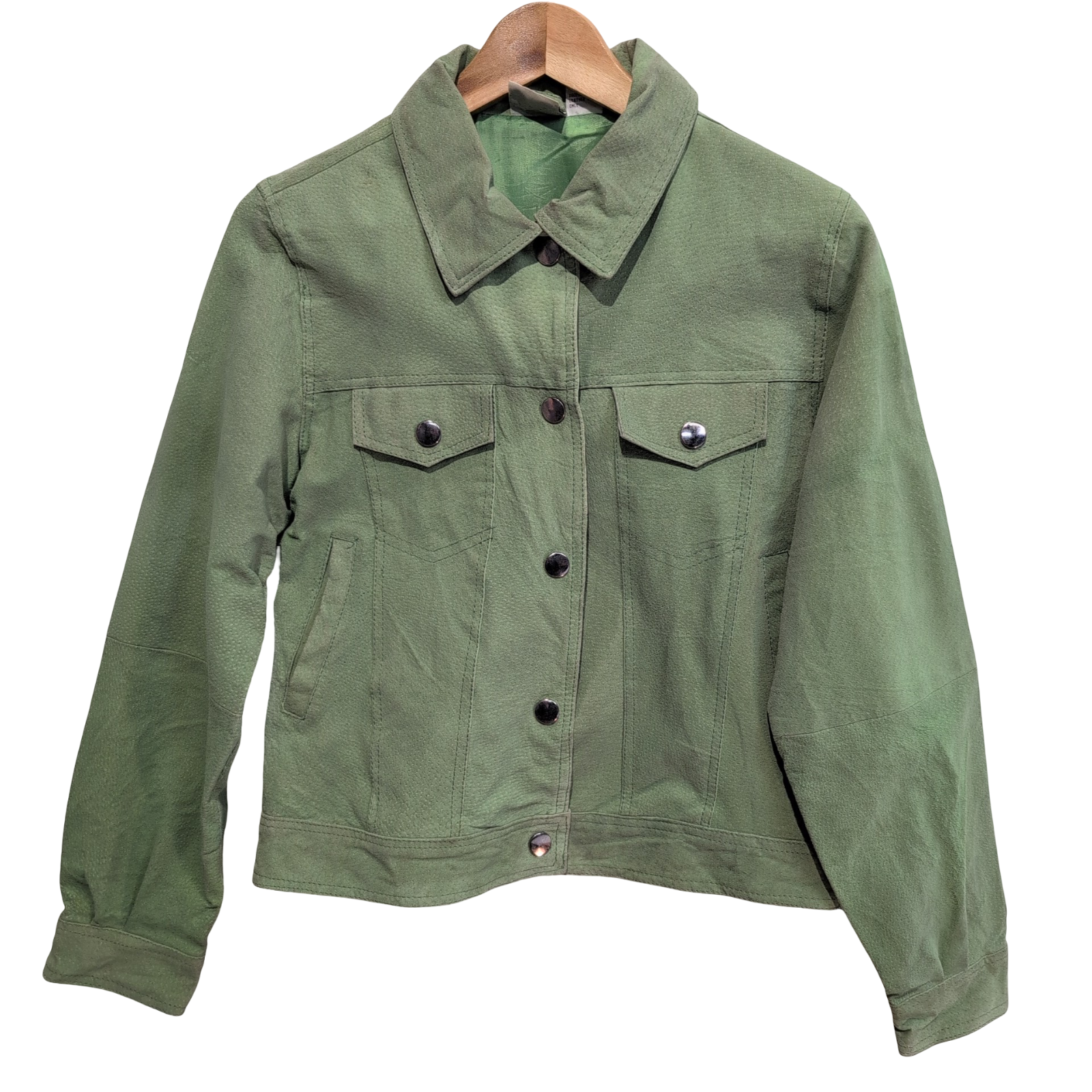 Veste cuir nubuck verte Rod's pour femme taille S #34c