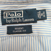 Chemise Polo Ralph Lauren Regent L Rayures Col Mao Logo Rose manches courtes