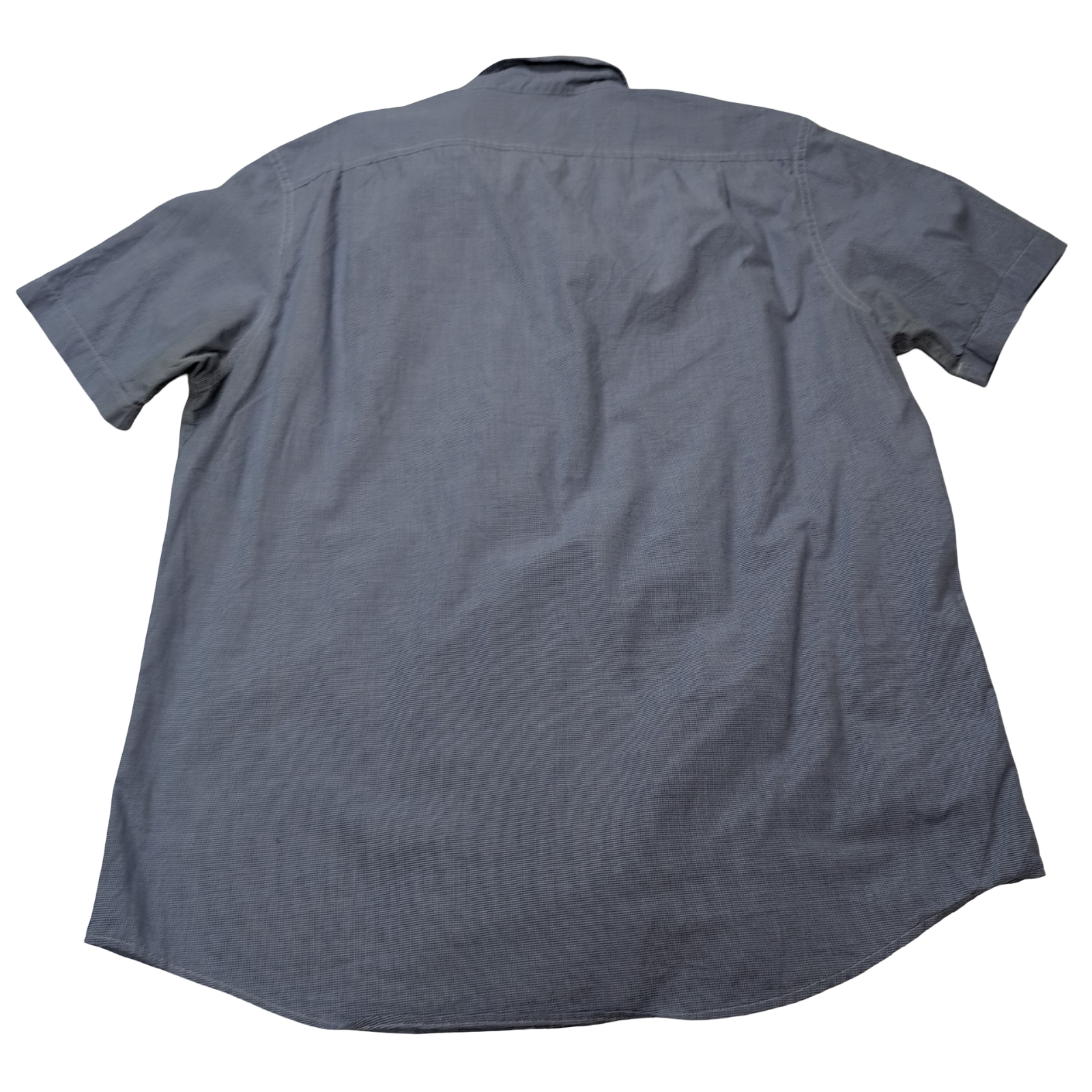 Chemise CHAPS bleue unie 1 poche manches courtes taille L homme