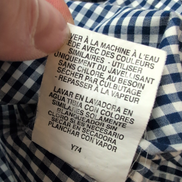 Chemise Tommy Hilfiger à Petits Carreaux Bleu Marine et Blanc 1 Poche - Taille L