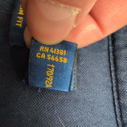 Chemise Ralph Lauren Slim Fit S Bleu Marine Multi Logos Manches Courtes