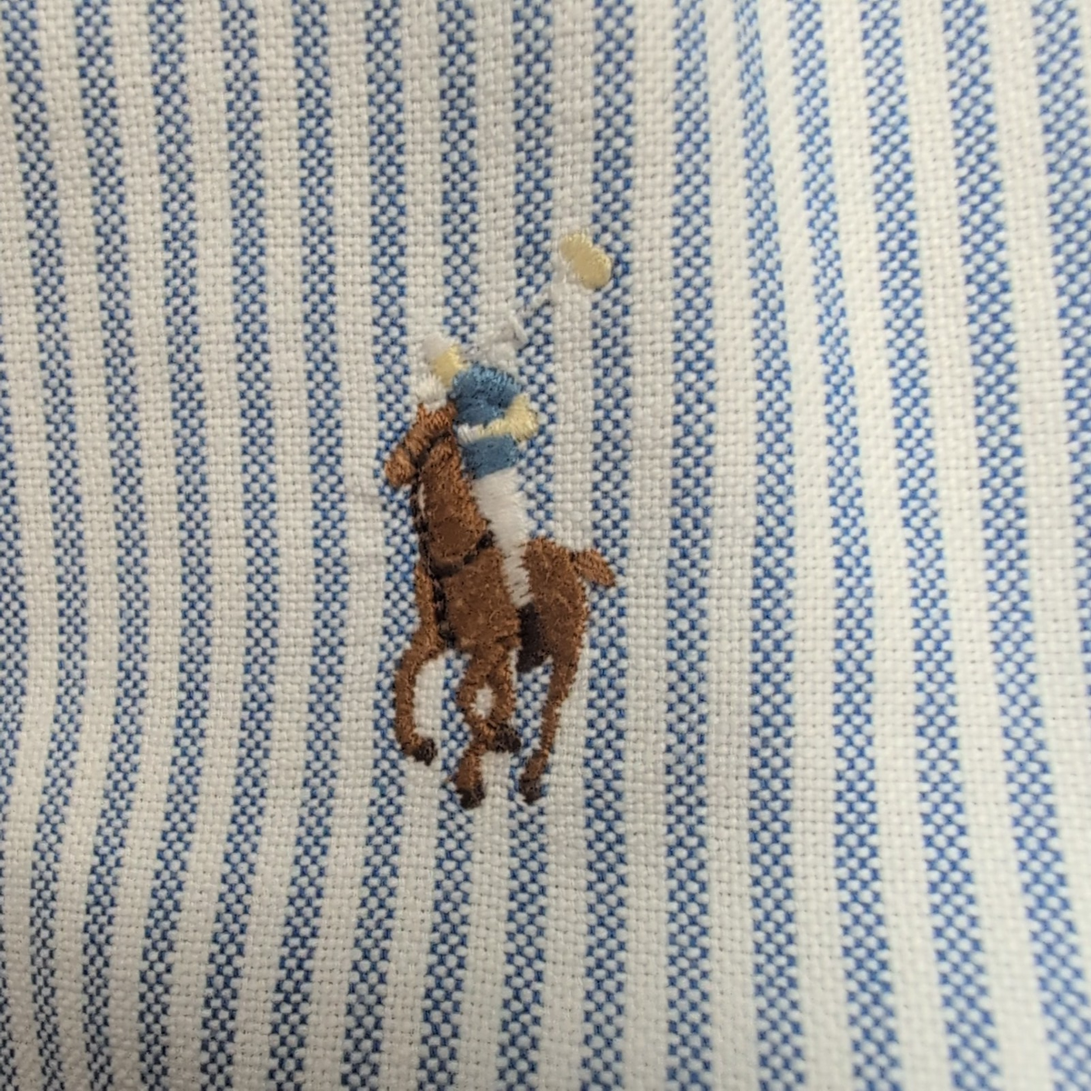 Chemise Ralph Lauren Yarmouth XL Rayures Bleu Oxford Button Down Shirt