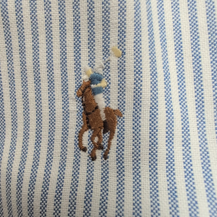 Chemise Ralph Lauren Yarmouth XL Rayures Bleu Oxford Button Down Shirt